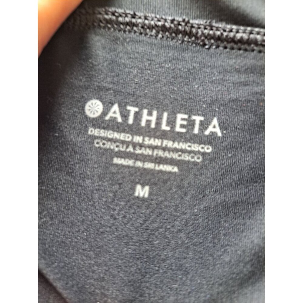 New Athleta Black Tidal Swim Skirt Skort Stretch Fabric Size M Summer Vacation - Picture 4 of 10